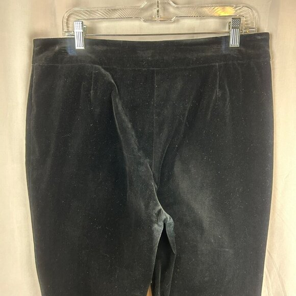 Escada Sport Velvet Straight Leg Pants Women 42 12 Large Black Classic Holiday - Picture 5 of 9